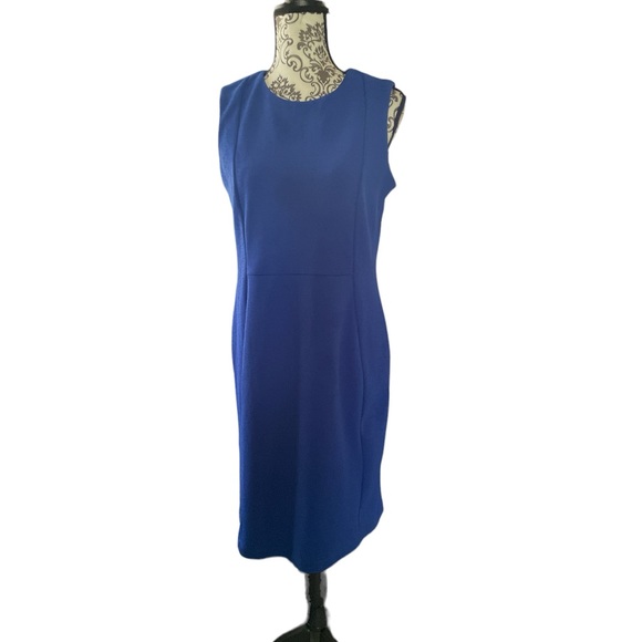 Liz Claiborne Blue Sleeveless Dress - Picture 1 of 8